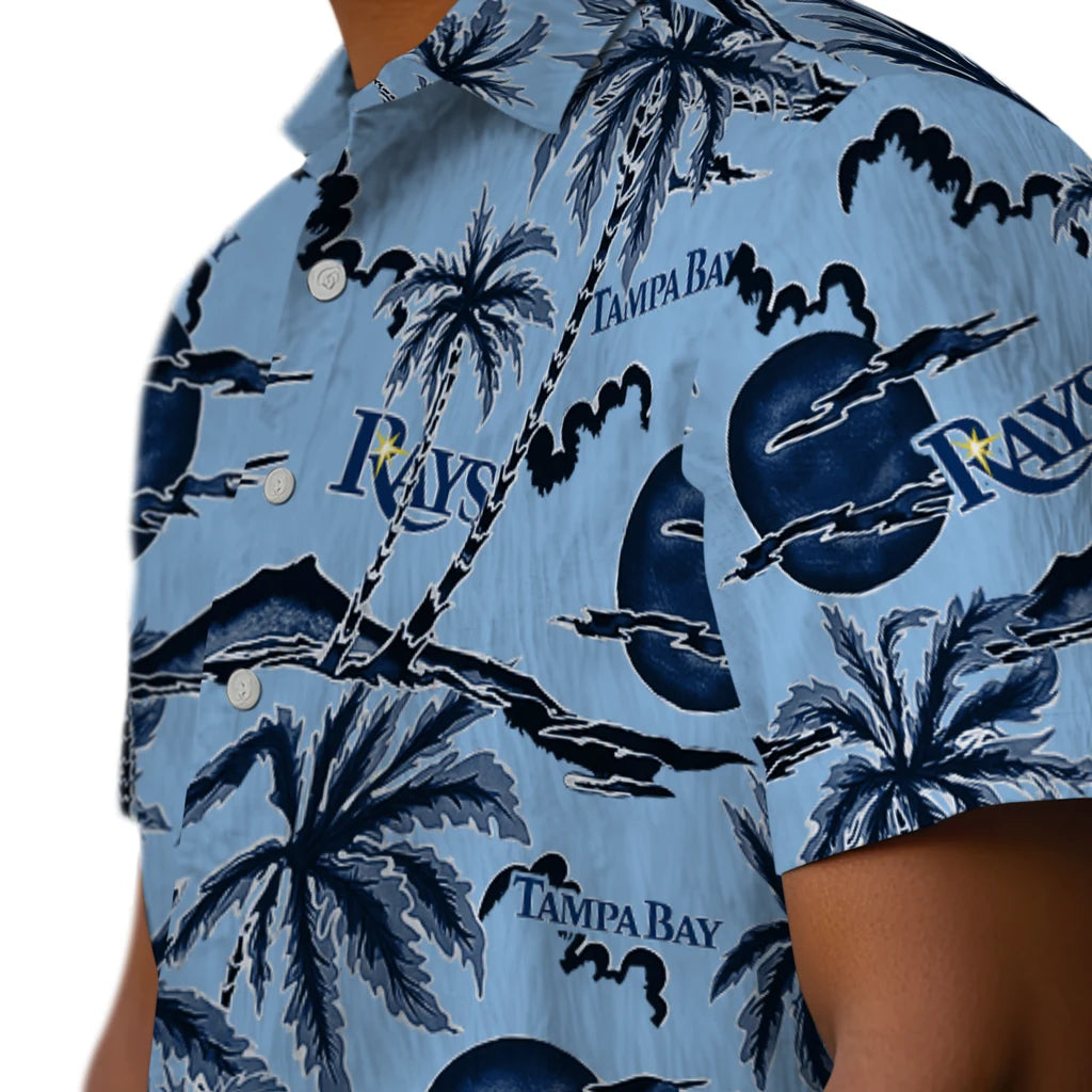 Tampa Bay Rays Hawaiian Shirt - Palm Sunset | Hula Hawaiian Shirts