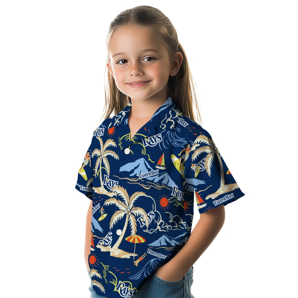 Tampa Bay Rays Hawaiian Shirt - Palm Tree Island | Hula Hawaiian Shirts