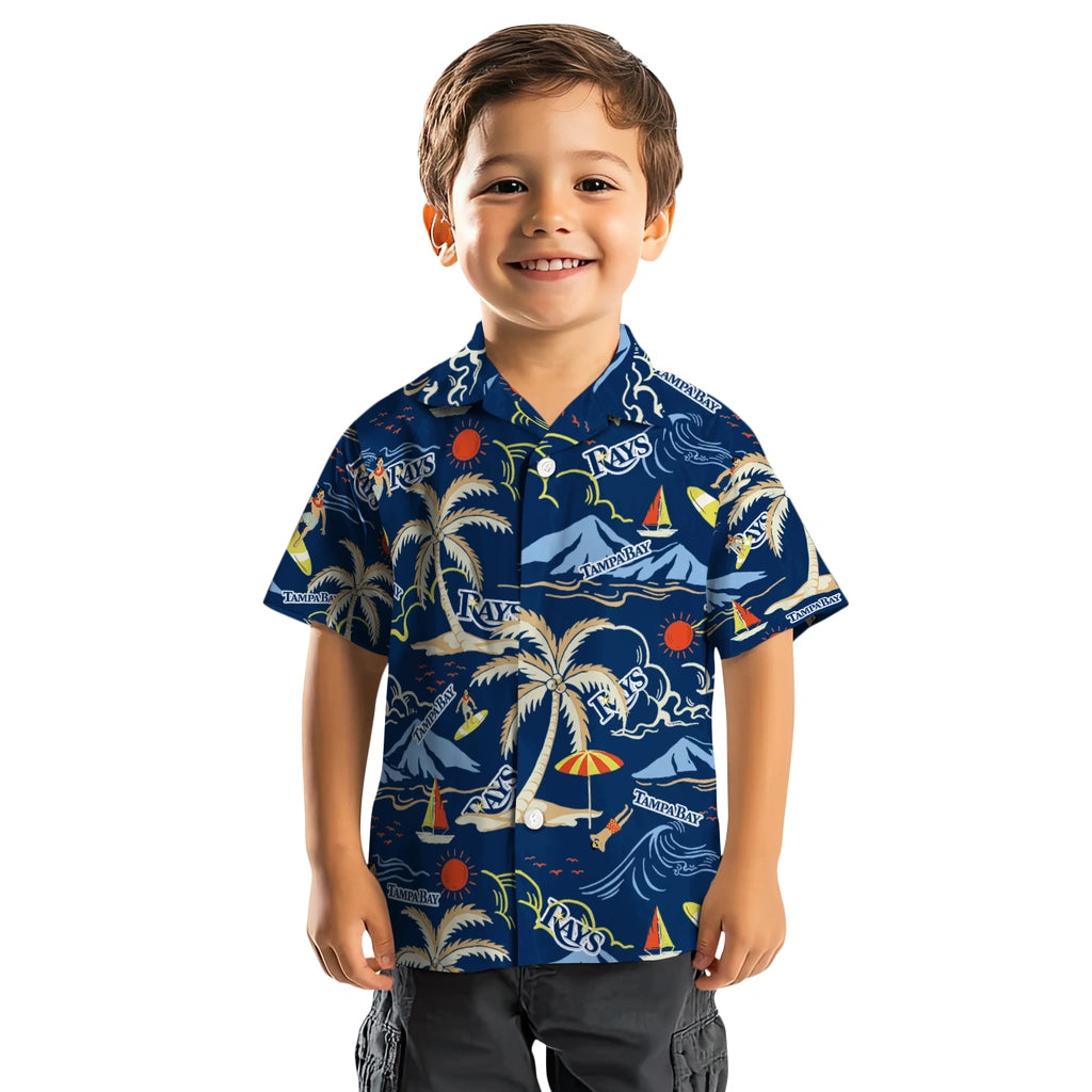 Tampa Bay Rays Hawaiian Shirt - Palm Tree Island | Hula Hawaiian Shirts