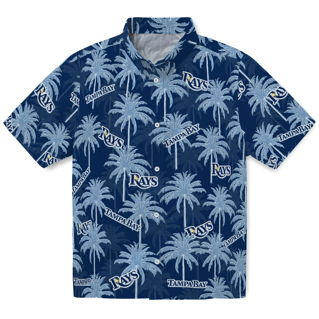 Tampa Bay Rays Hawaiian Shirt - Palm Tree Motif | Hula Hawaiian Shirts