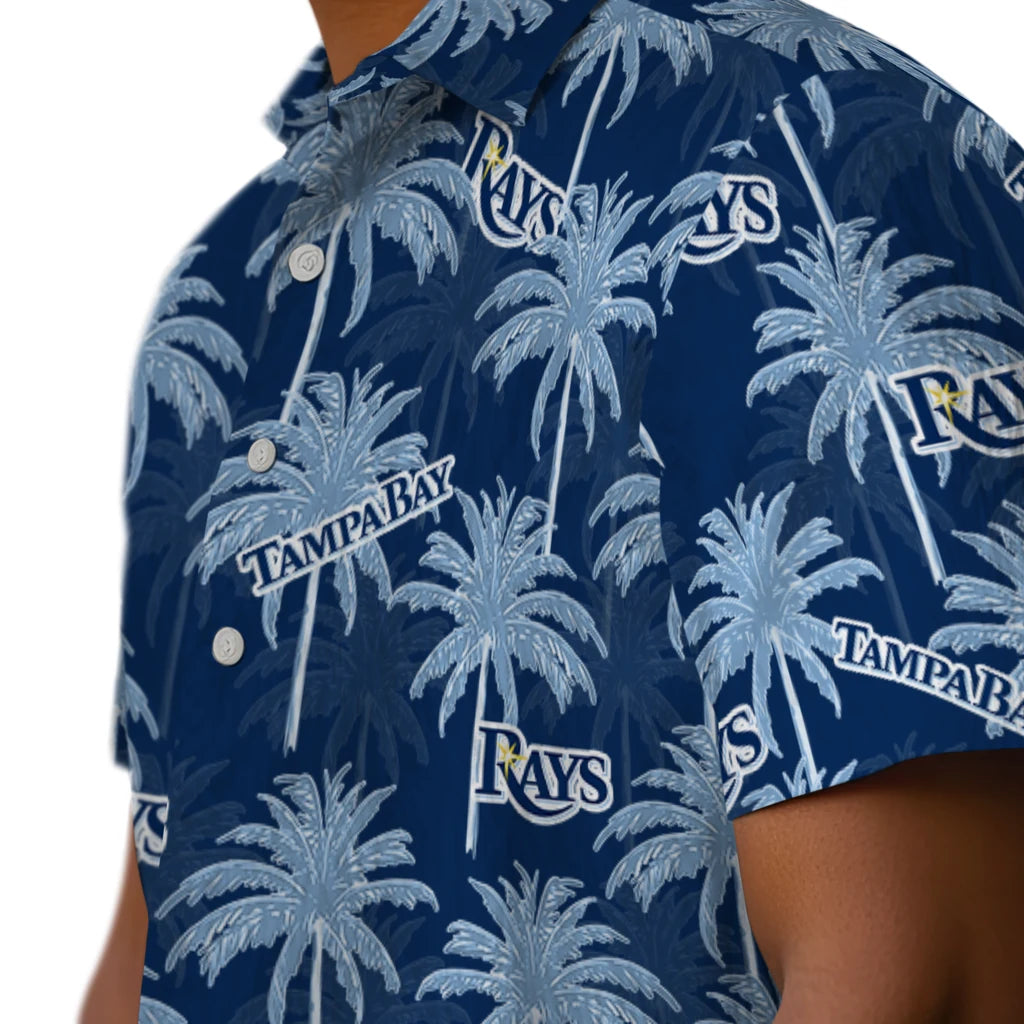 Tampa Bay Rays Hawaiian Shirt - Palm Tree Motif | Hula Hawaiian Shirts