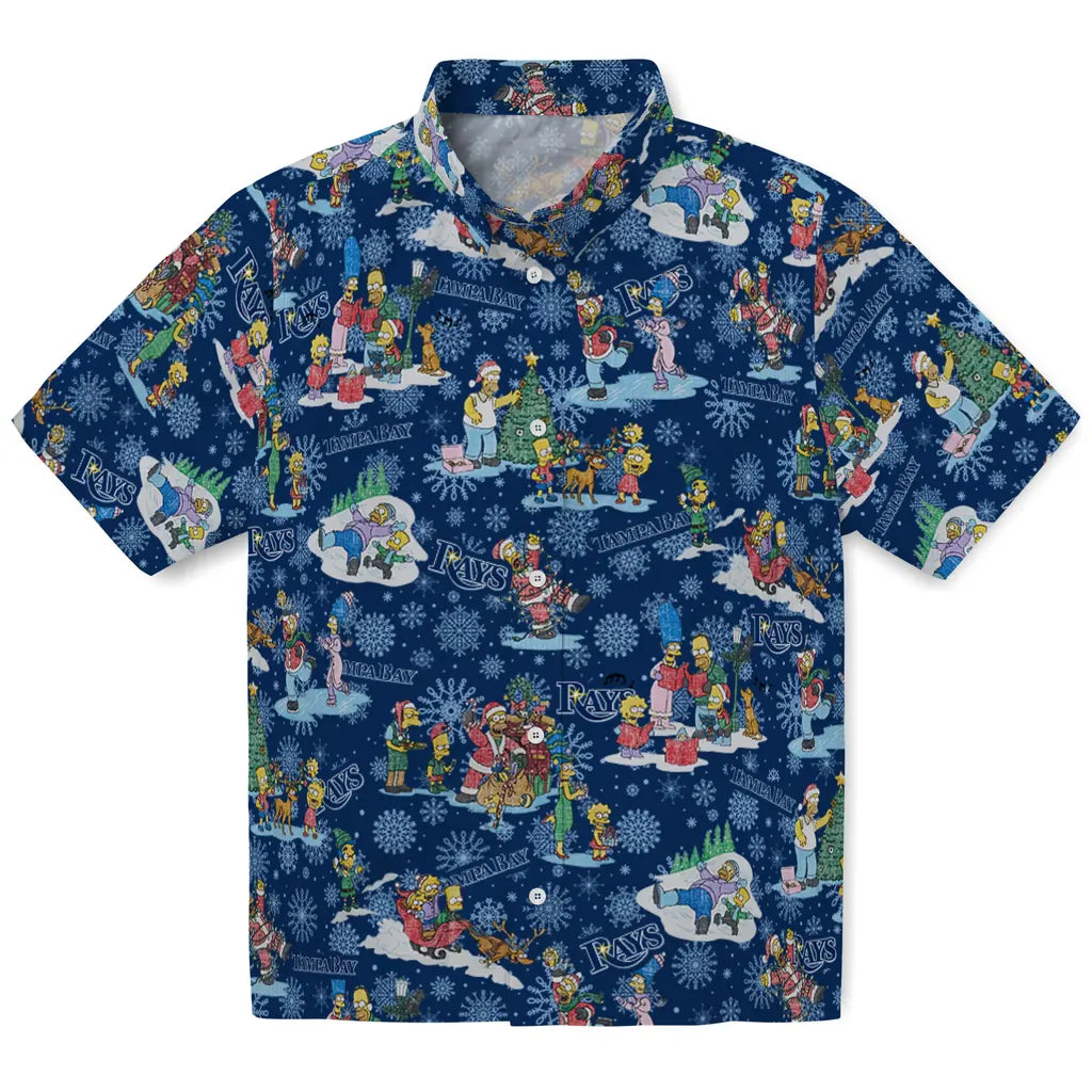 Tampa Bay Rays Hawaiian Shirt - Simpsons Christmas | Hula Hawaiian Shirts