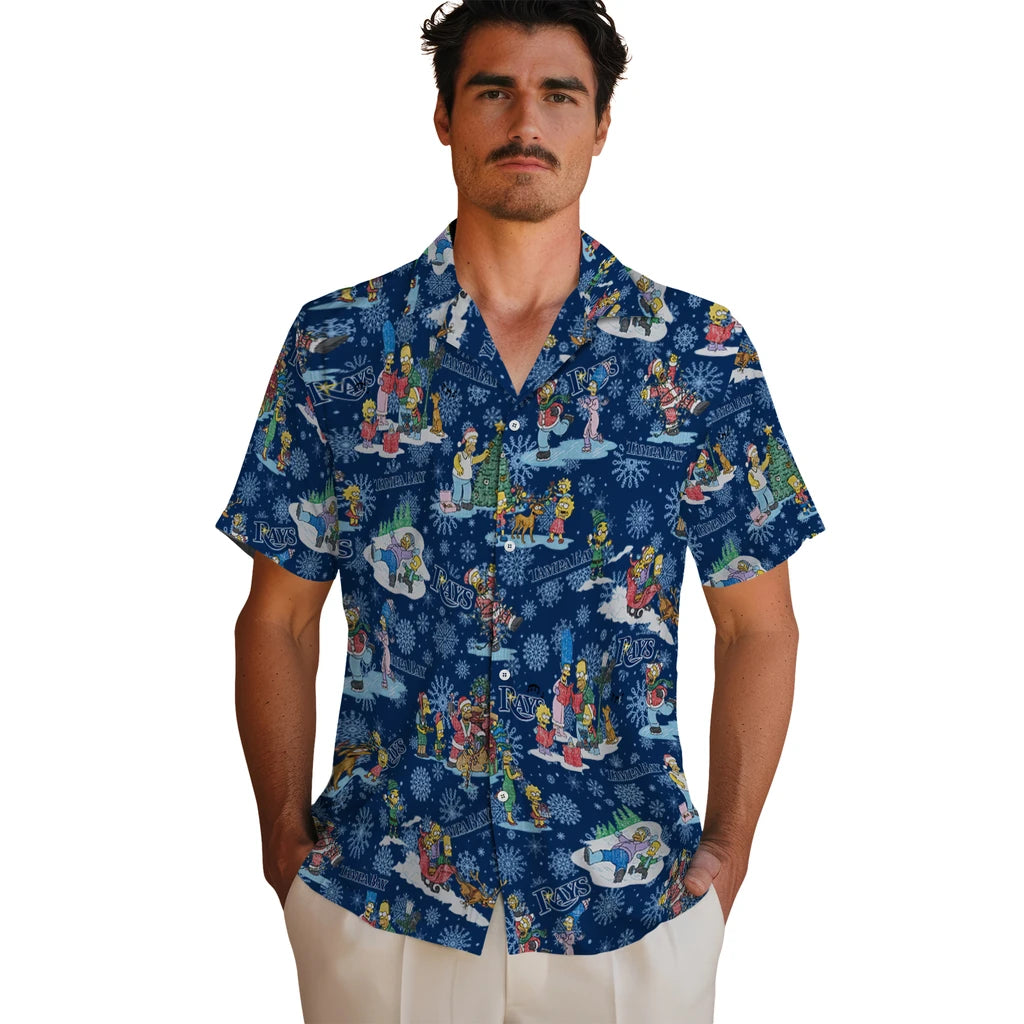 Tampa Bay Rays Hawaiian Shirt - Simpsons Christmas | Hula Hawaiian Shirts