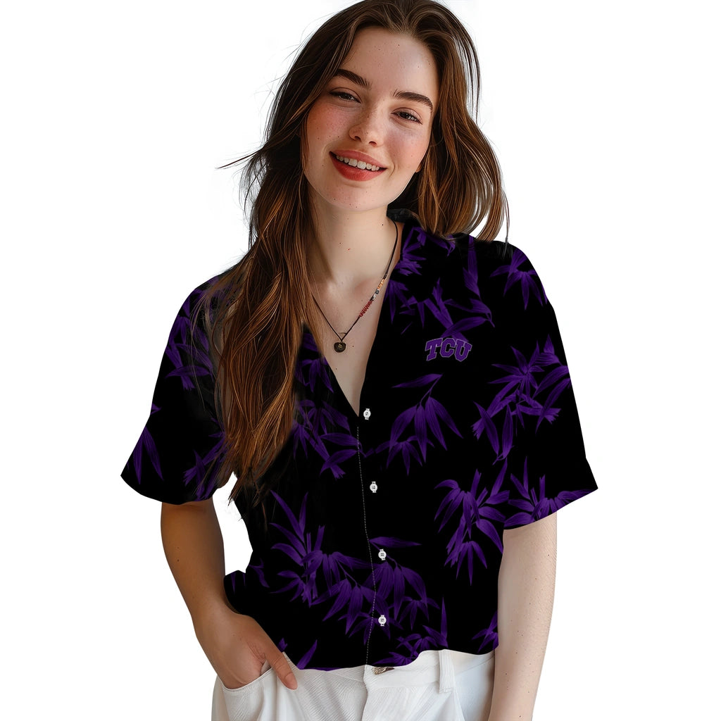 TCU Horned Frogs Hawaiian Shirt - Bamboo Branches | Hula Hawaiian Shirts