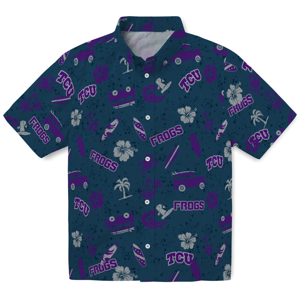 TCU Horned Frogs Hawaiian Shirt - Beach Vibe | Hula Hawaiian Shirts