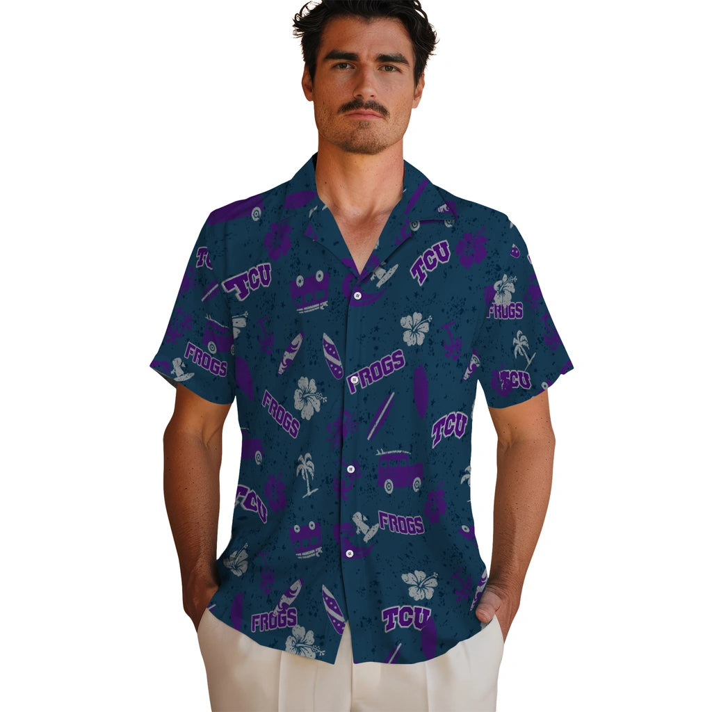 TCU Horned Frogs Hawaiian Shirt - Beach Vibe | Hula Hawaiian Shirts