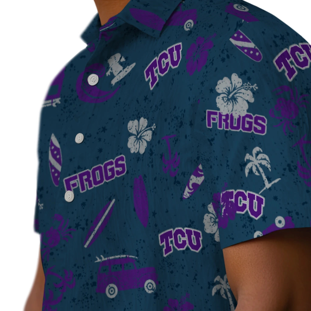 TCU Horned Frogs Hawaiian Shirt - Beach Vibe | Hula Hawaiian Shirts