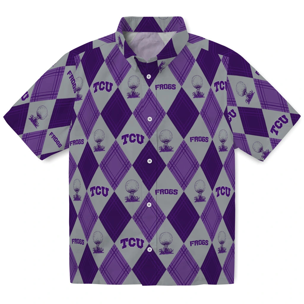 TCU Horned Frogs Hawaiian Shirt - Golfing Plaid | Hula Hawaiian Shirts