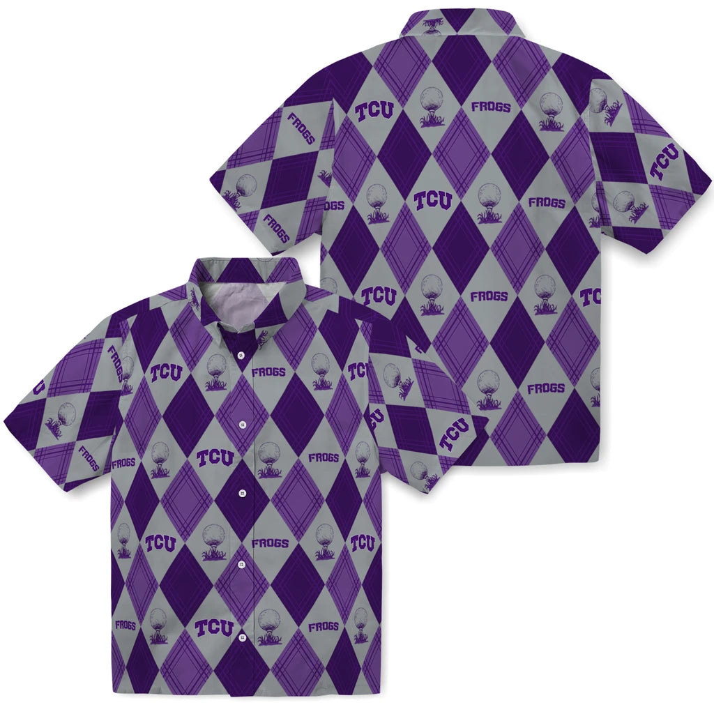 TCU Horned Frogs Hawaiian Shirt - Golfing Plaid | Hula Hawaiian Shirts