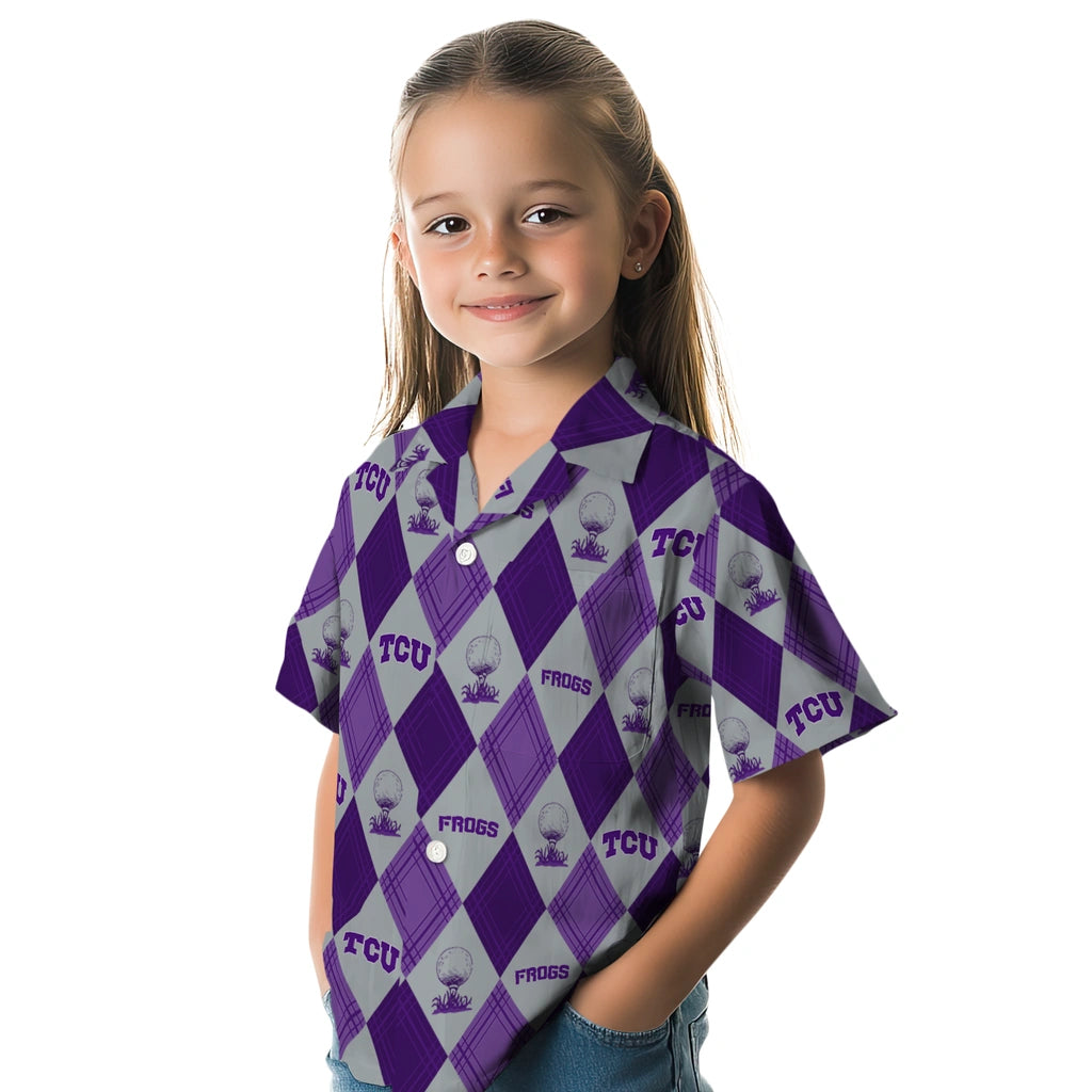 TCU Horned Frogs Hawaiian Shirt - Golfing Plaid | Hula Hawaiian Shirts
