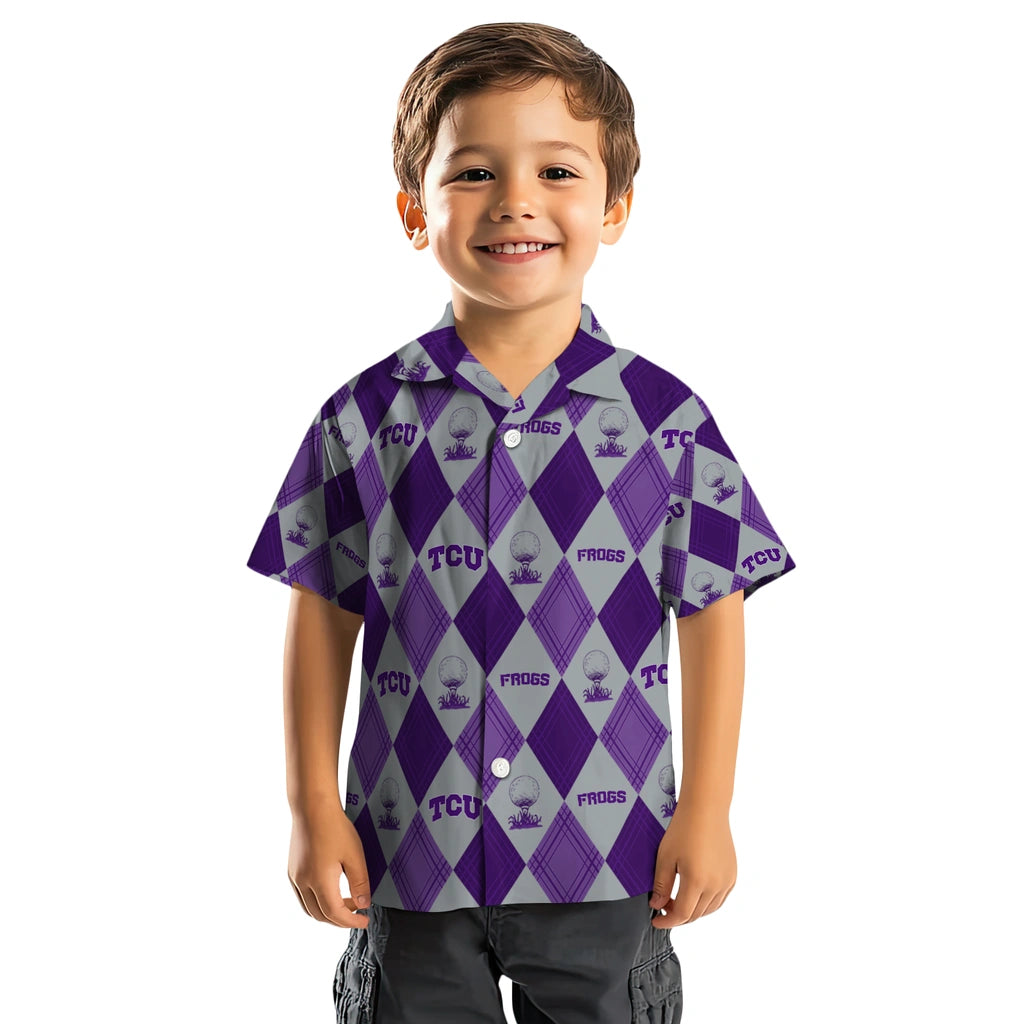 TCU Horned Frogs Hawaiian Shirt - Golfing Plaid | Hula Hawaiian Shirts