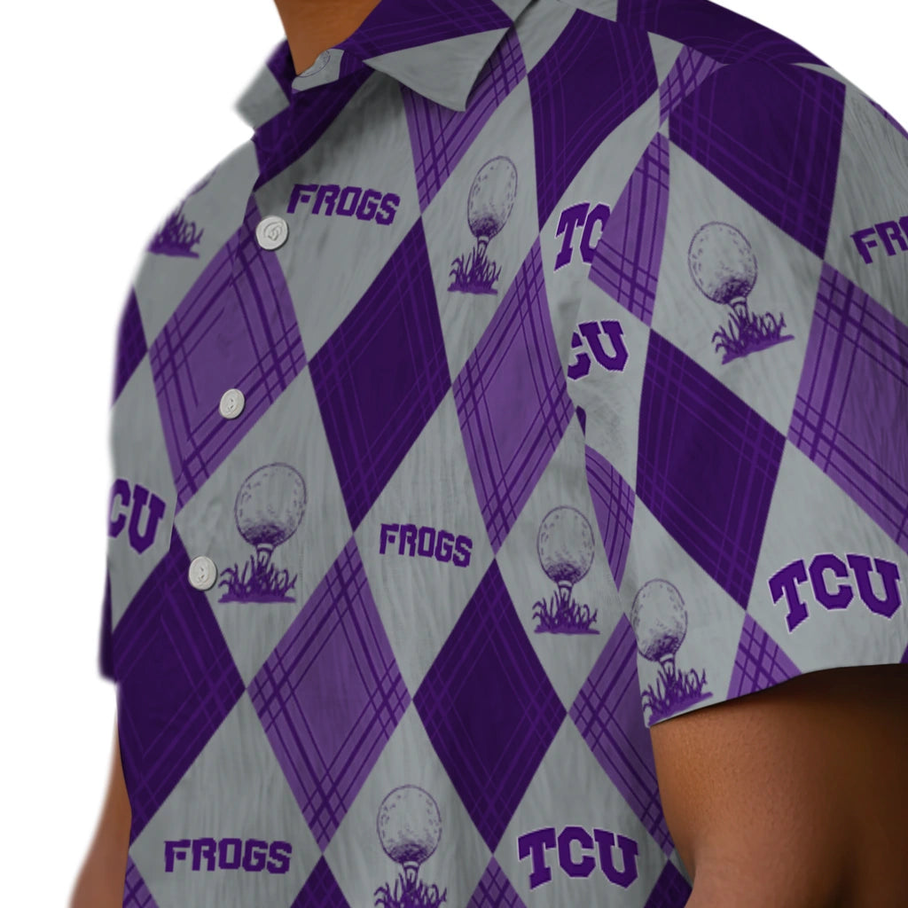 TCU Horned Frogs Hawaiian Shirt - Golfing Plaid | Hula Hawaiian Shirts