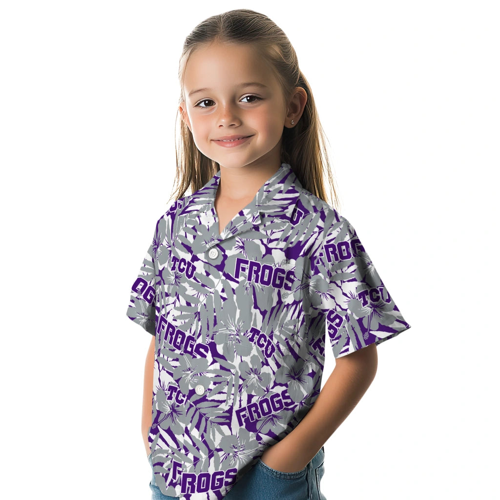 TCU Horned Frogs Hawaiian Shirt - Hibiscus Overlay | Hula Hawaiian Shirts