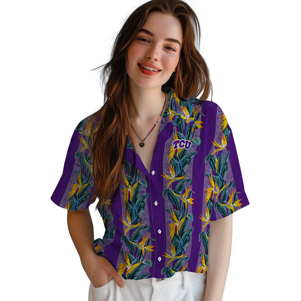 TCU Horned Frogs Hawaiian Shirt - Paradise Vines | Hula Hawaiian Shirts