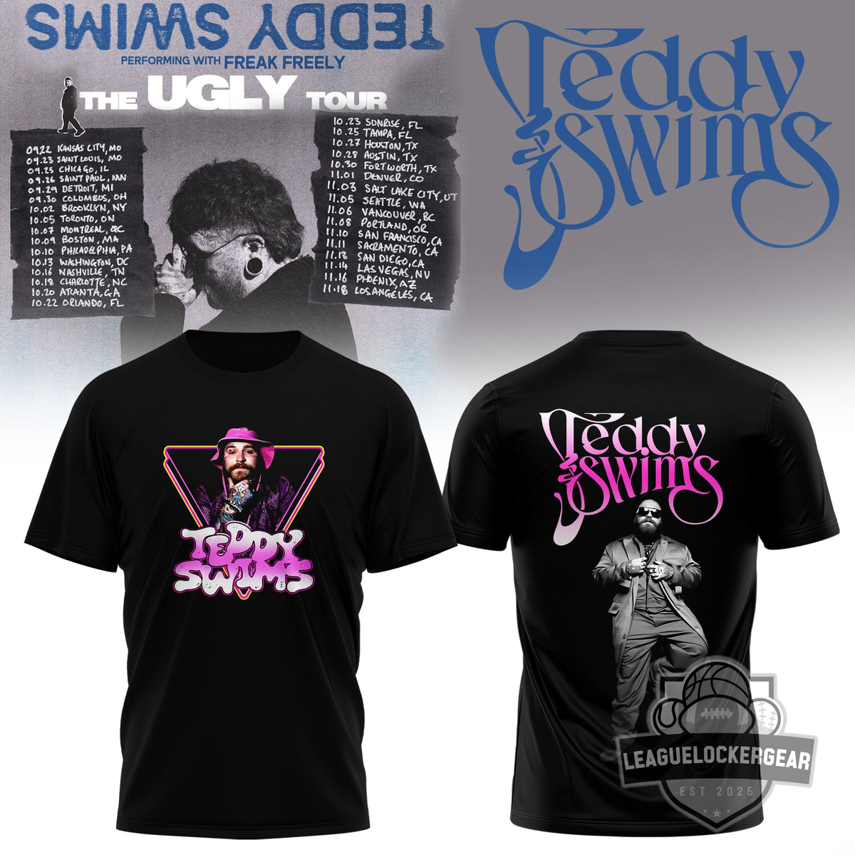 Teddy Swims The Ugly Tour T-Shirt - LeagueLockerGear