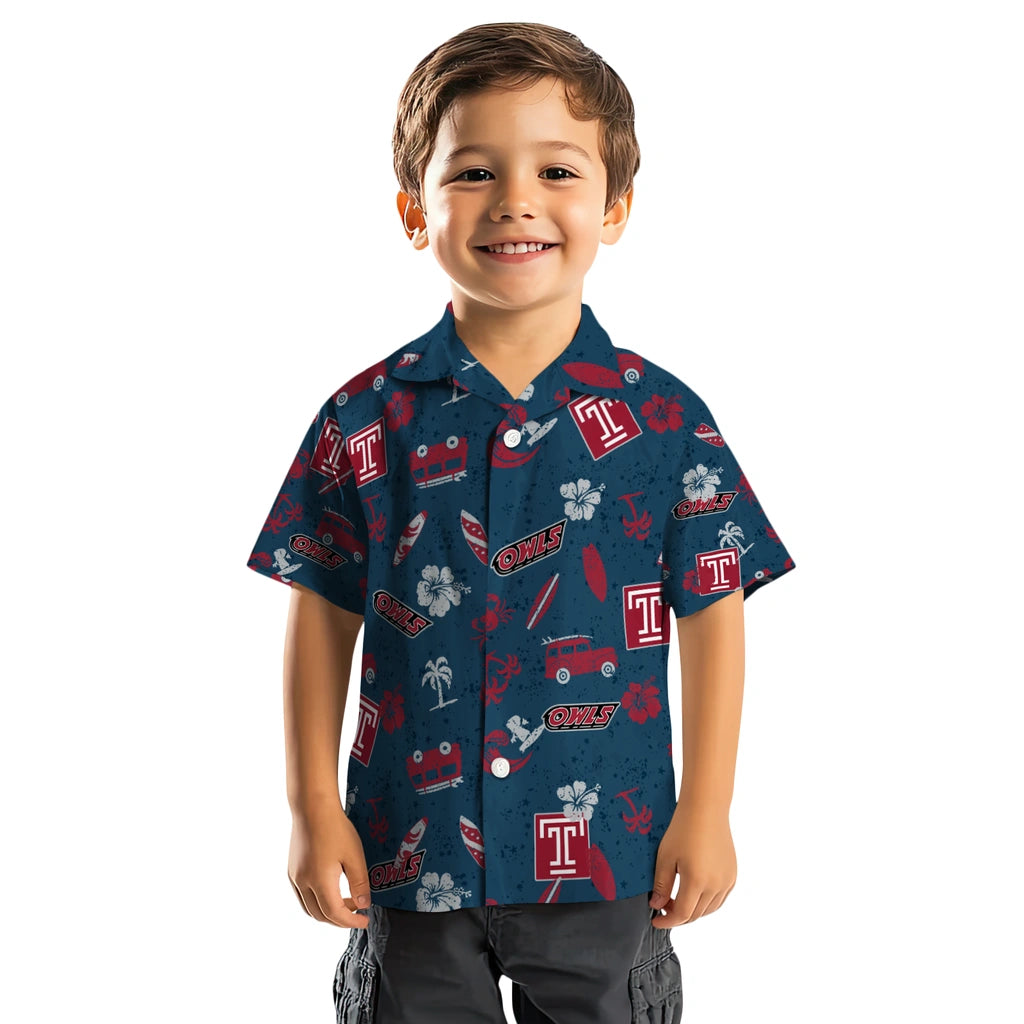Temple Owls Hawaiian Shirt - Beach Vibe | Hula Hawaiian Shirts