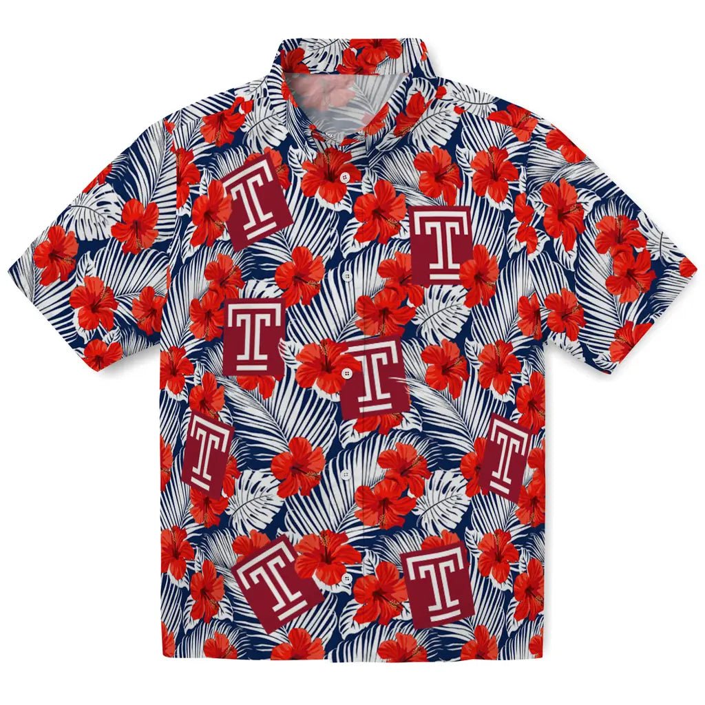 Temple Owls Hawaiian Shirt - Hibiscus Fiesta | Hula Hawaiian Shirts