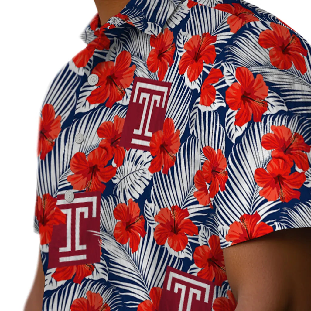Temple Owls Hawaiian Shirt - Hibiscus Fiesta | Hula Hawaiian Shirts