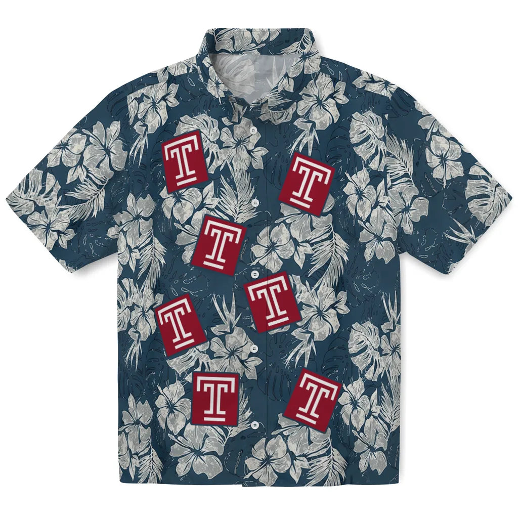 Temple Owls Hawaiian Shirt - Hibiscus Flowers | Hula Hawaiian Shirts