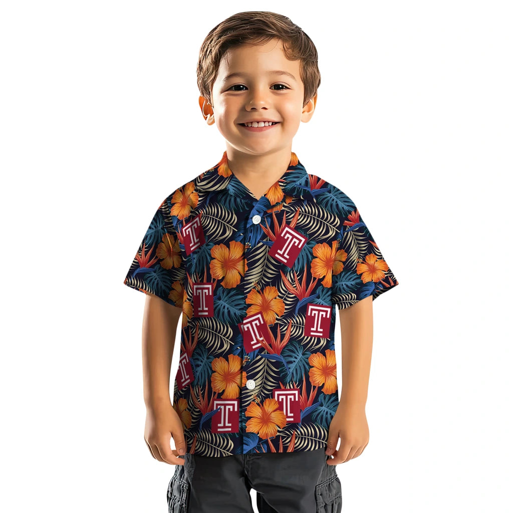 Temple Owls Hawaiian Shirt - Hibiscus Foliage | Hula Hawaiian Shirts