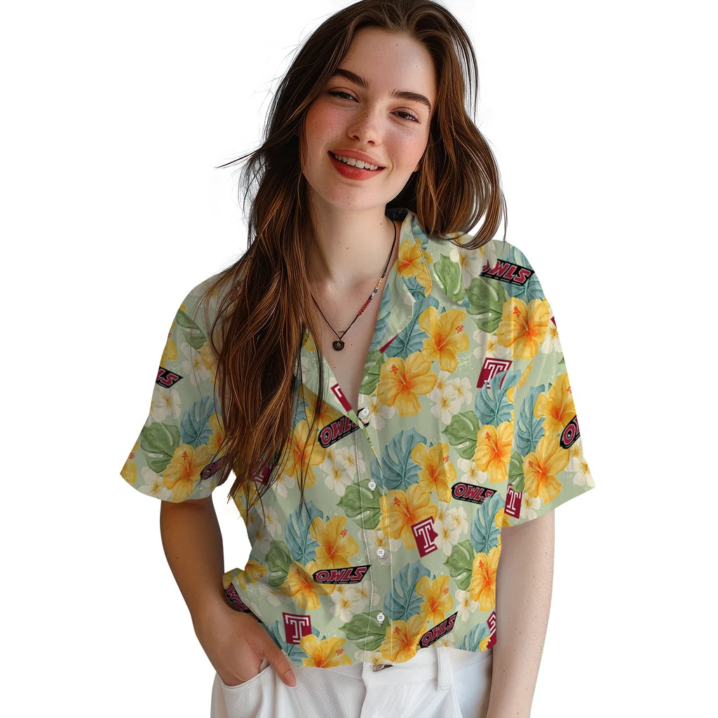 Temple Owls Hawaiian Shirt - Hibiscus Mood | Hula Hawaiian Shirts
