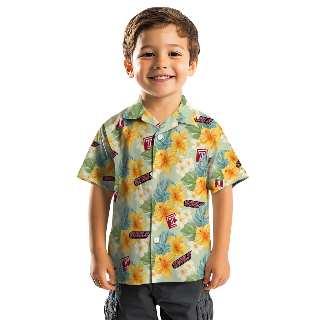 Temple Owls Hawaiian Shirt - Hibiscus Mood | Hula Hawaiian Shirts