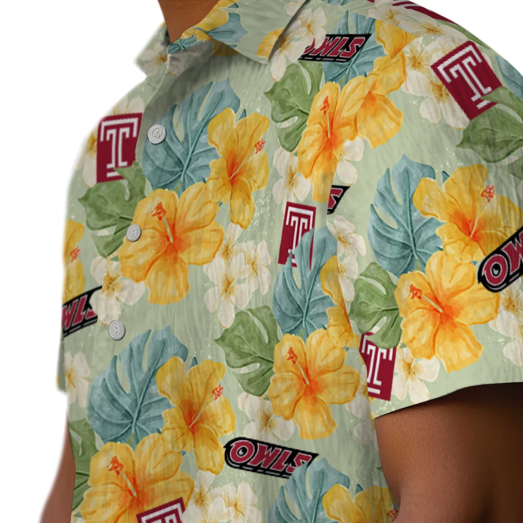 Temple Owls Hawaiian Shirt - Hibiscus Mood | Hula Hawaiian Shirts