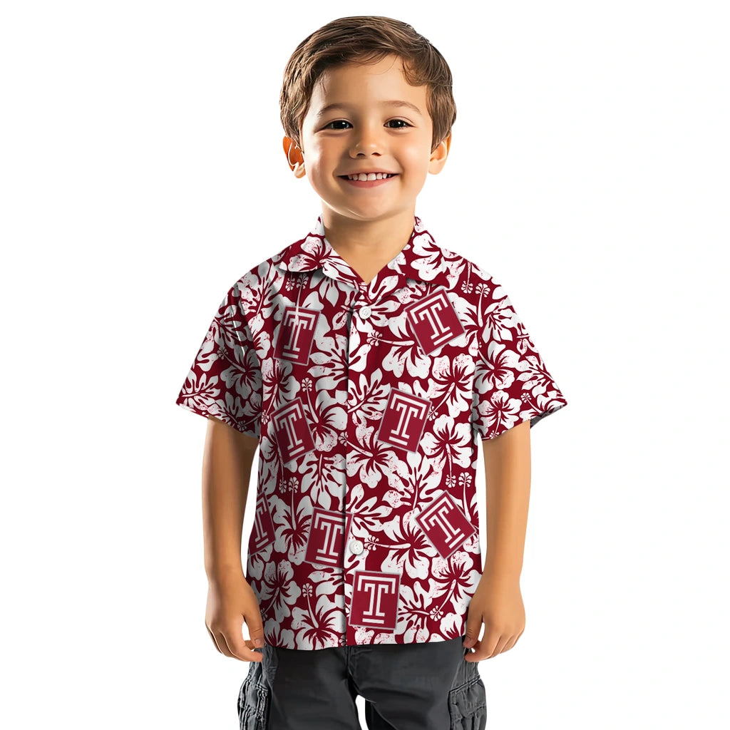 Temple Owls Hawaiian Shirt - Hibiscus Motif | Hula Hawaiian Shirts