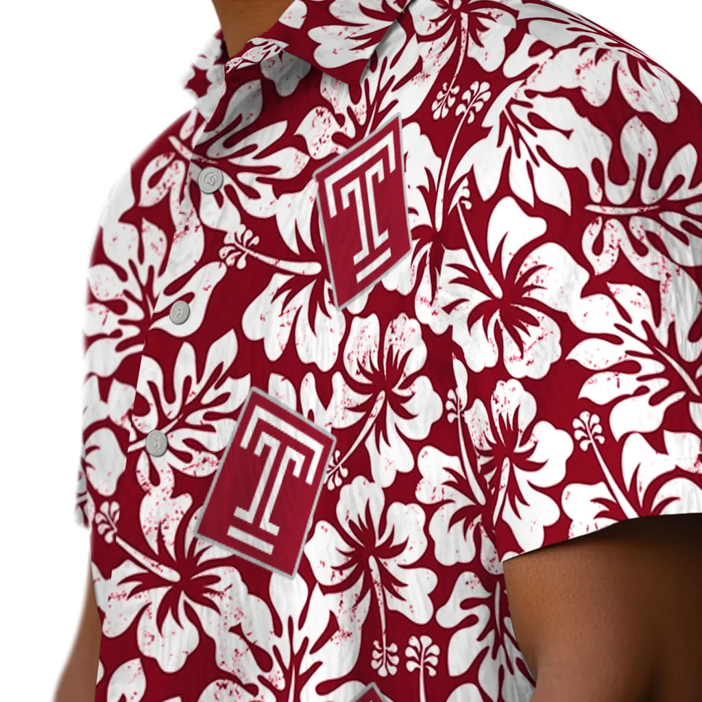 Temple Owls Hawaiian Shirt - Hibiscus Motif | Hula Hawaiian Shirts