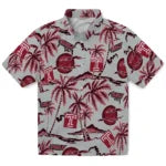 Temple Owls Hawaiian Shirt - Palm Sunset | Hula Hawaiian Shirts