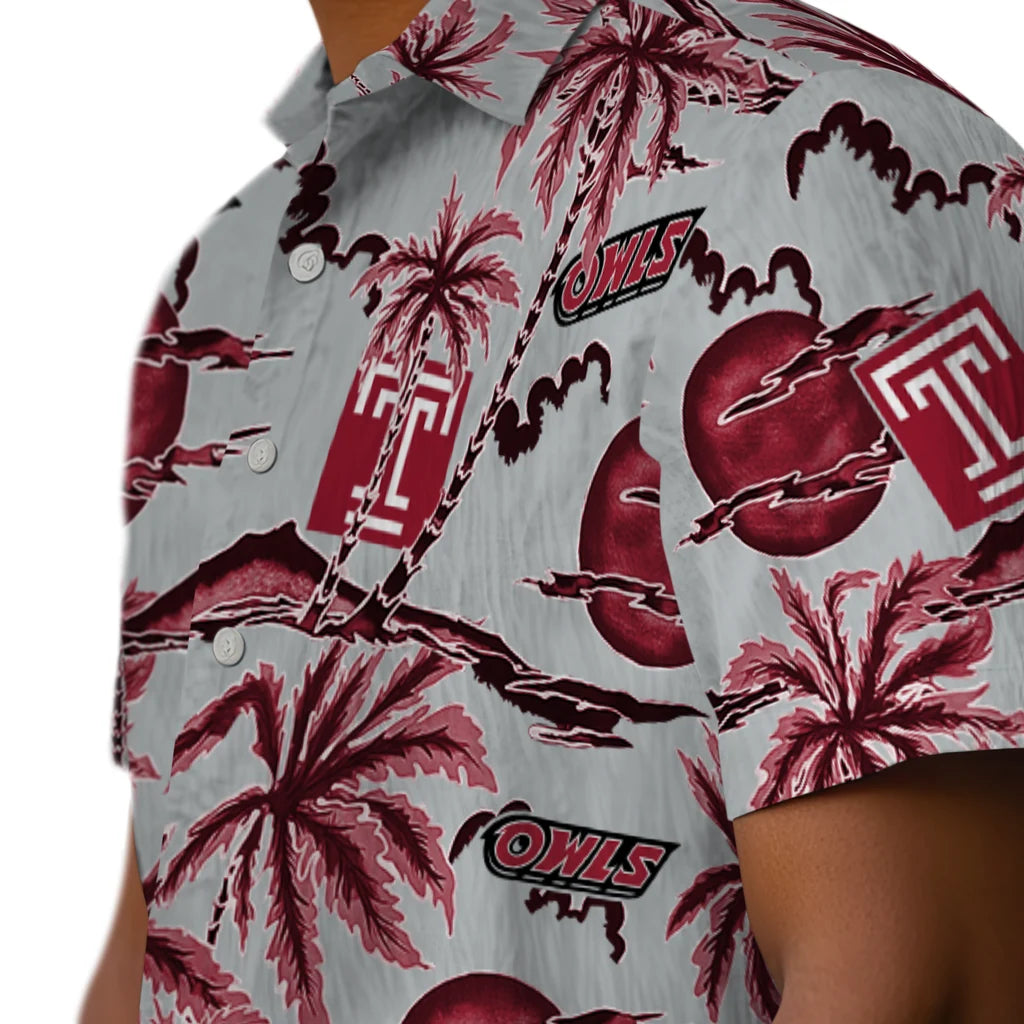 Temple Owls Hawaiian Shirt - Palm Sunset | Hula Hawaiian Shirts