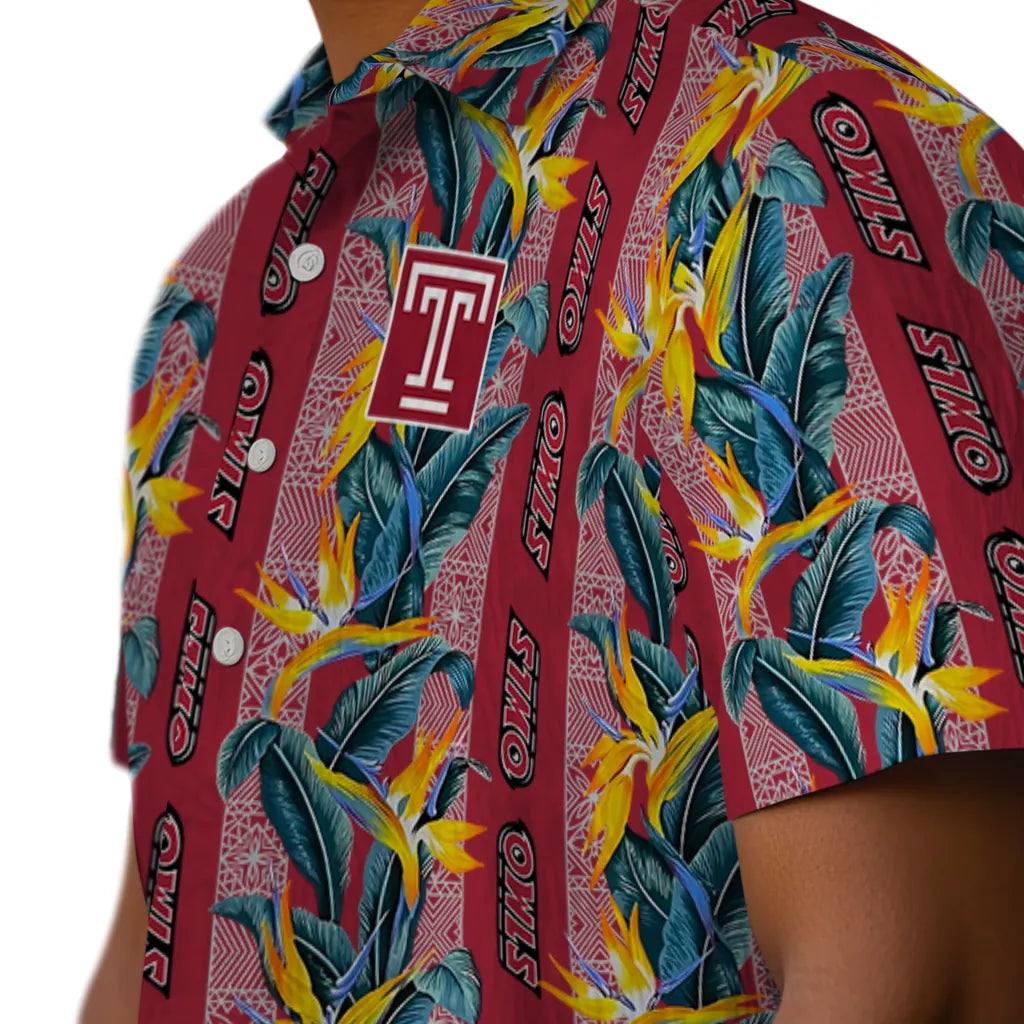 Temple Owls Hawaiian Shirt - Paradise Vines | Hula Hawaiian Shirts