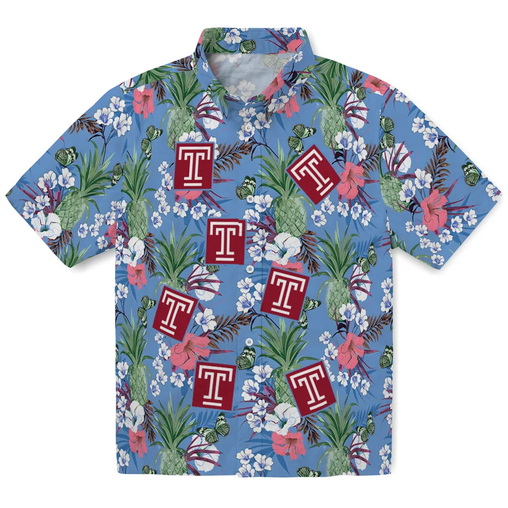 Temple Owls Hawaiian Shirt - Pineapple Bouquet | Hula Hawaiian Shirts