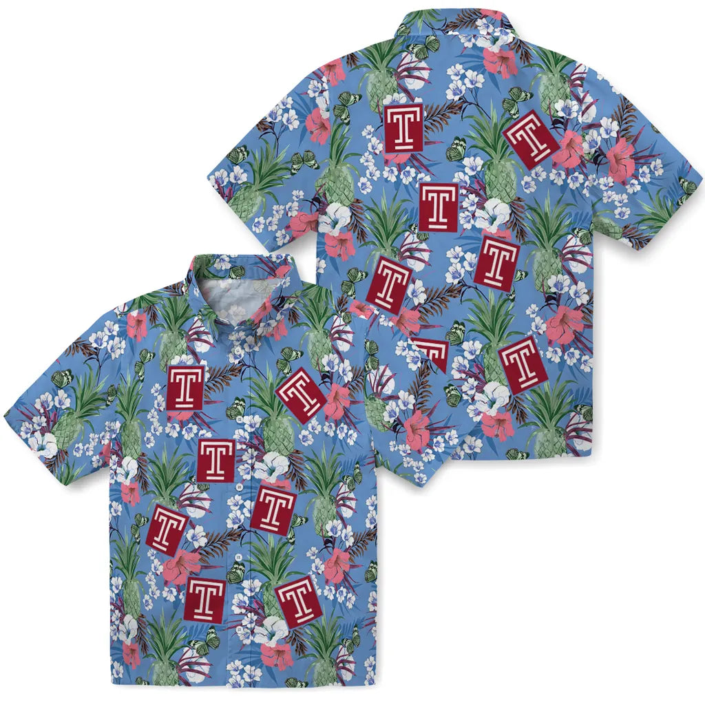 Temple Owls Hawaiian Shirt - Pineapple Bouquet | Hula Hawaiian Shirts