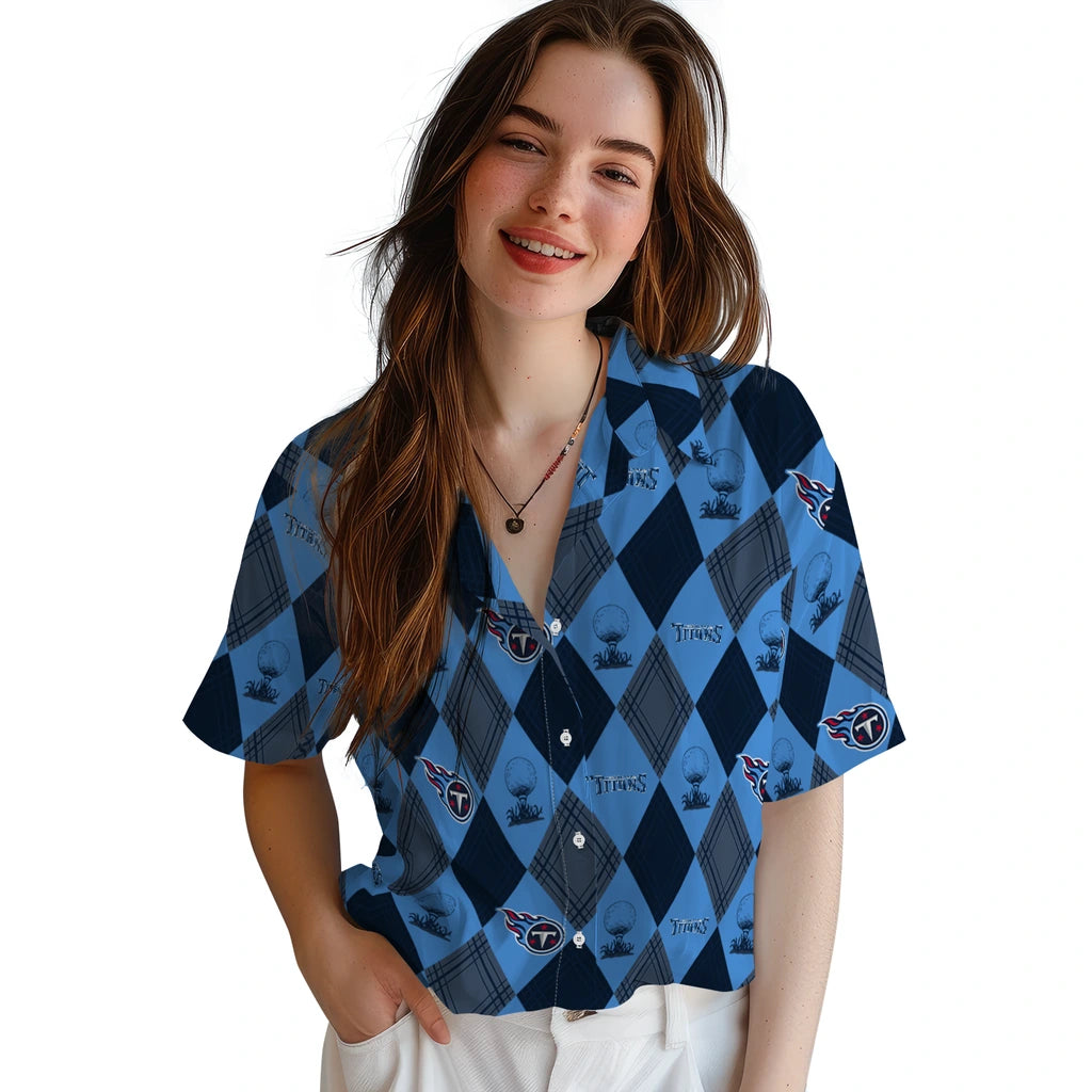 Tennessee Titans Hawaiian Shirt - Golfing Plaid | Hula Hawaiian Shirts