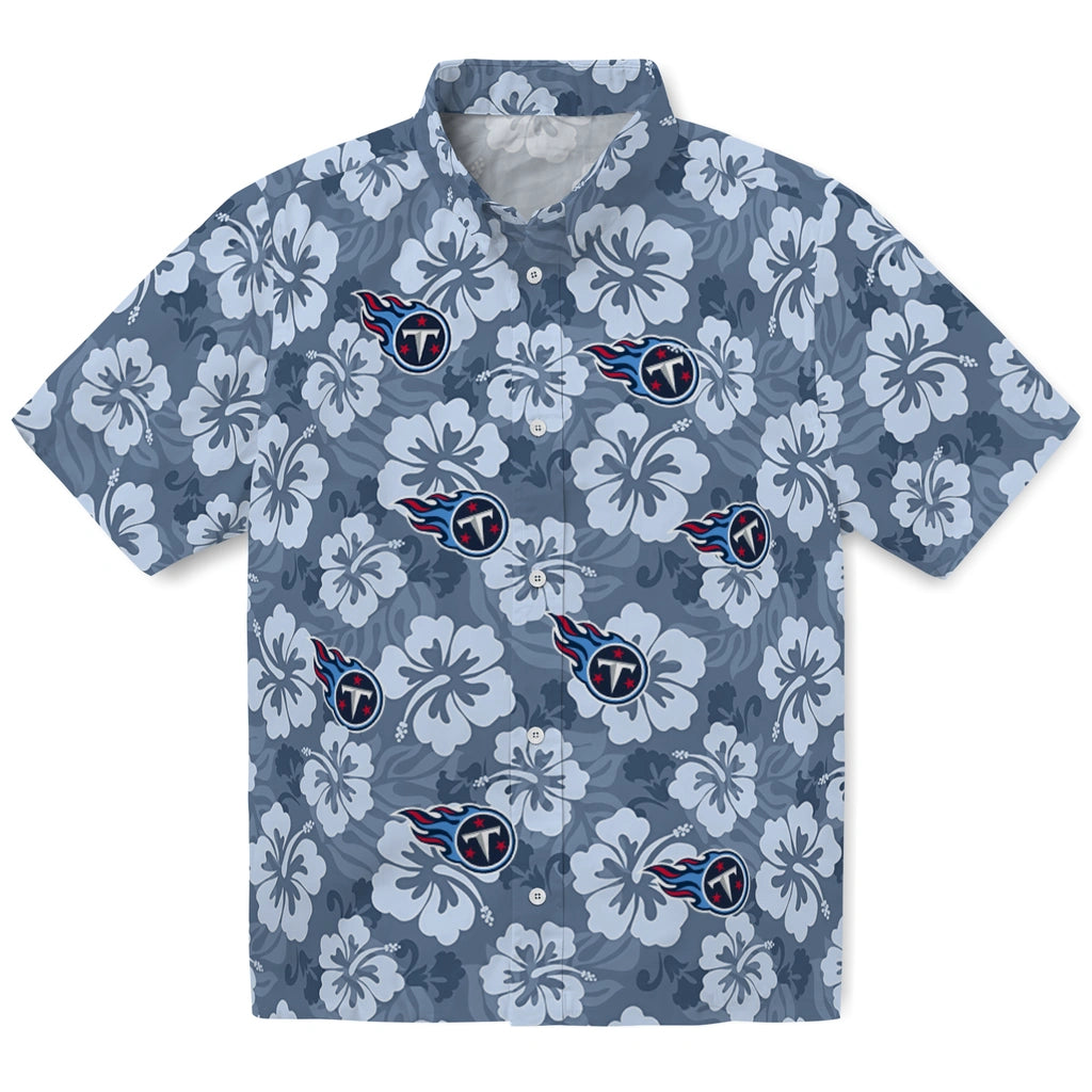 Tennessee Titans Hawaiian Shirt - Hibiscus Cluster | Hula Hawaiian Shirts