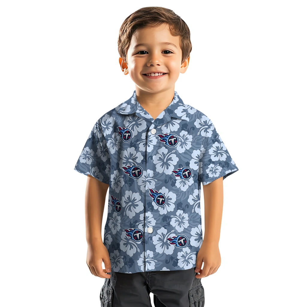 Tennessee Titans Hawaiian Shirt - Hibiscus Cluster | Hula Hawaiian Shirts