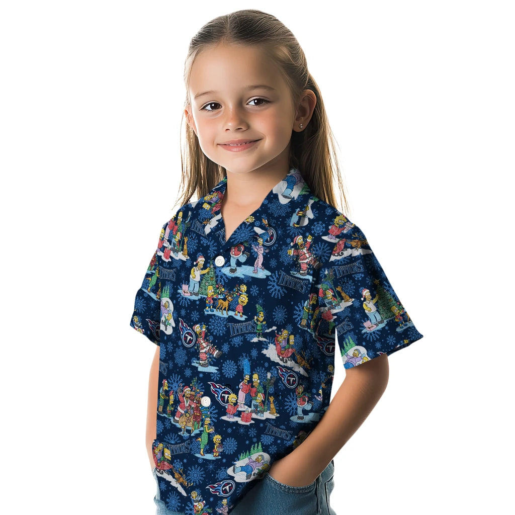 Tennessee Titans Hawaiian Shirt - Simpsons Christmas | Hula Hawaiian Shirts