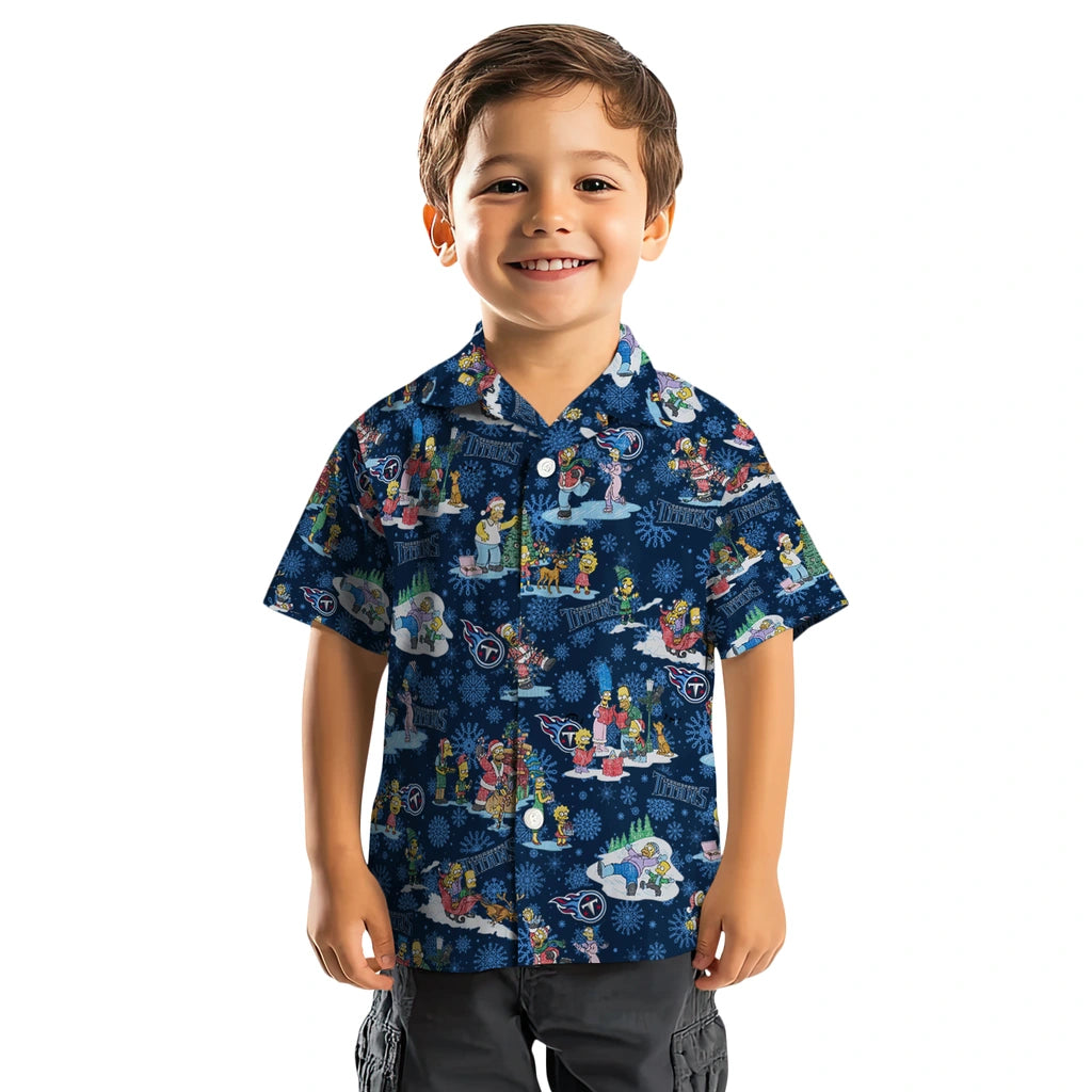 Tennessee Titans Hawaiian Shirt - Simpsons Christmas | Hula Hawaiian Shirts