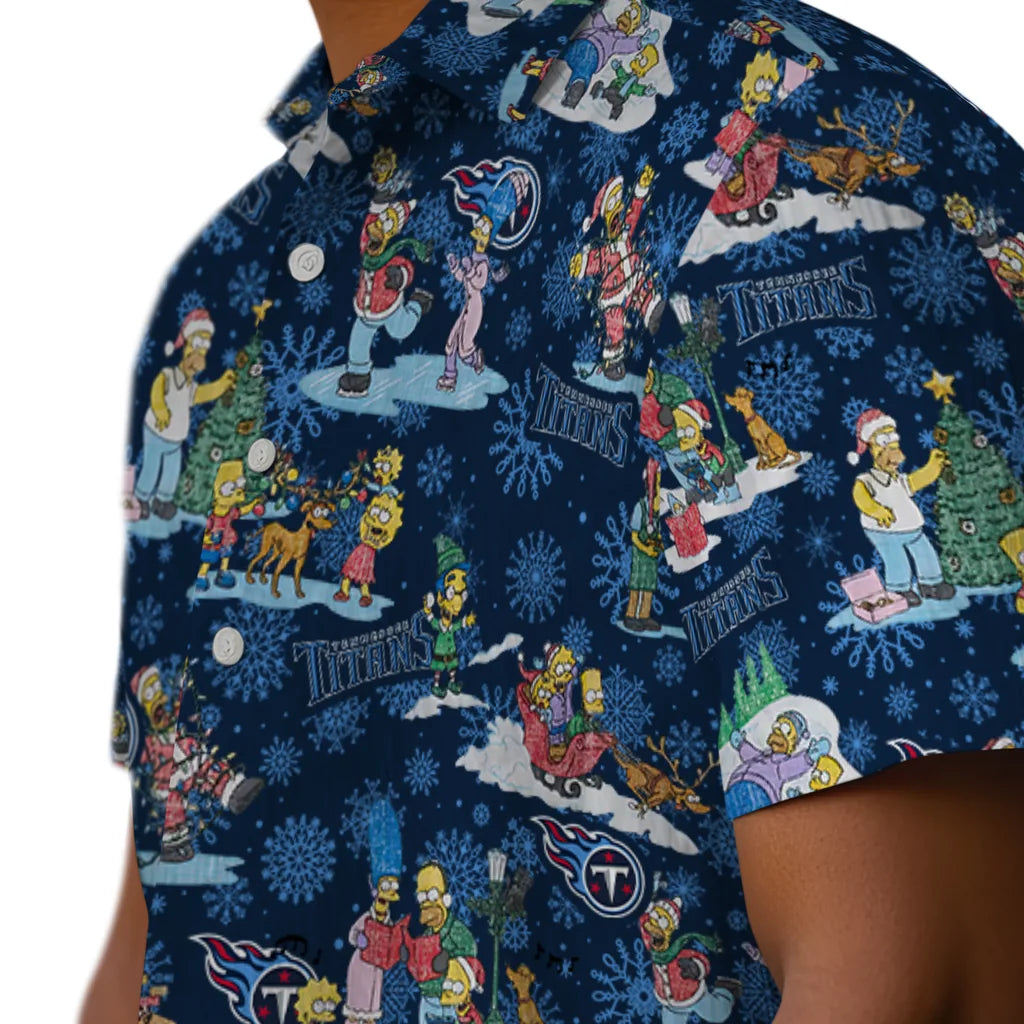 Tennessee Titans Hawaiian Shirt - Simpsons Christmas | Hula Hawaiian Shirts