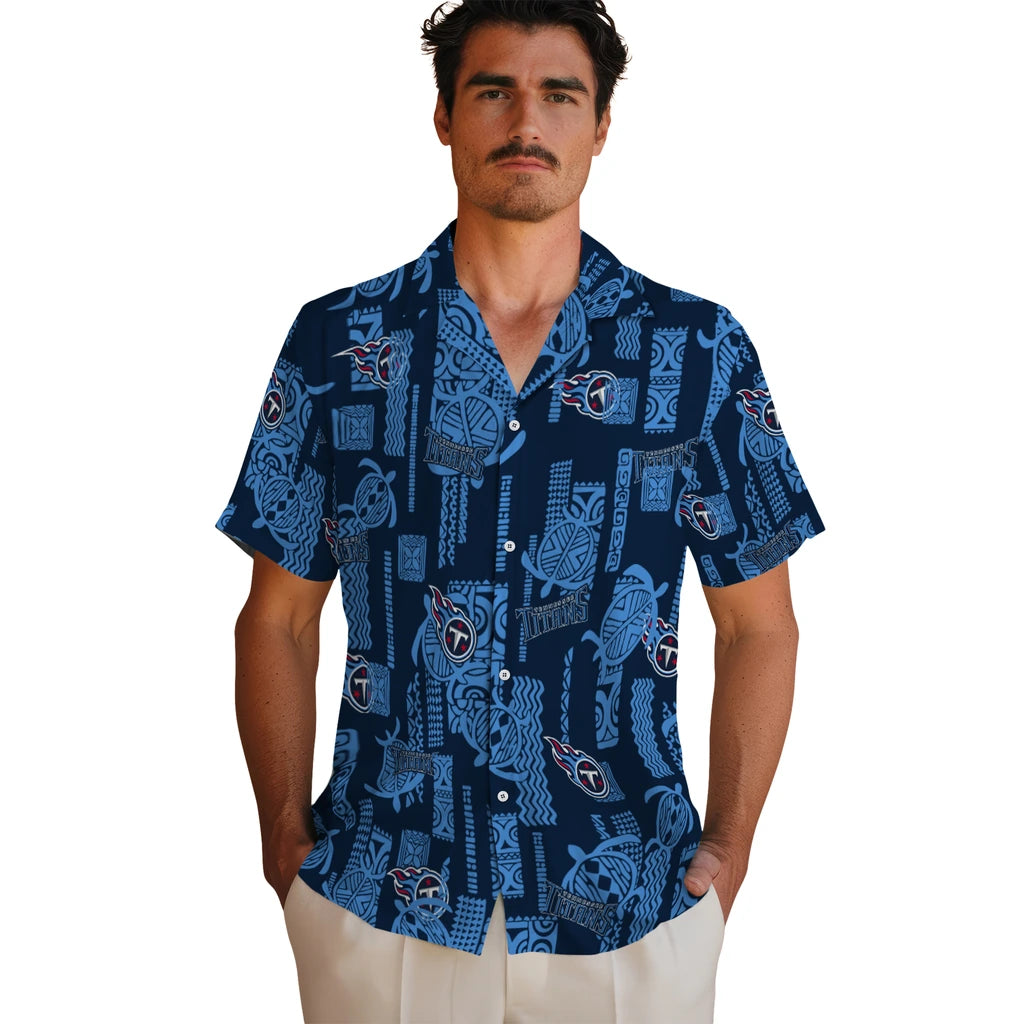 Tennessee Titans Hawaiian Shirt - Turtle Lines | Hula Hawaiian Shirts