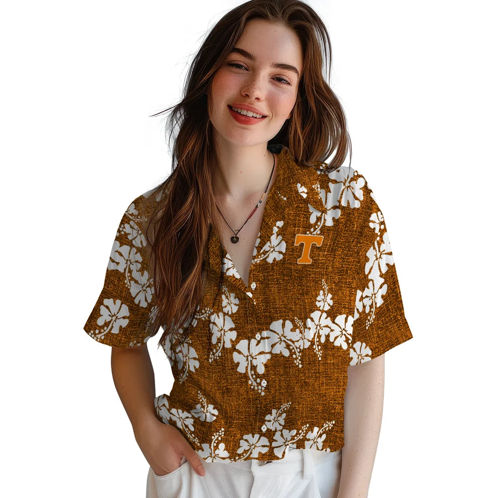 Tennessee Volunteers Hawaiian Shirt - 50th State Flower | Hula Hawaiian Shirts