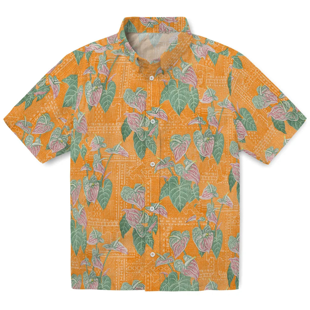 Tennessee Volunteers Hawaiian Shirt - Anthurium Overlay | Hula Hawaiian Shirts