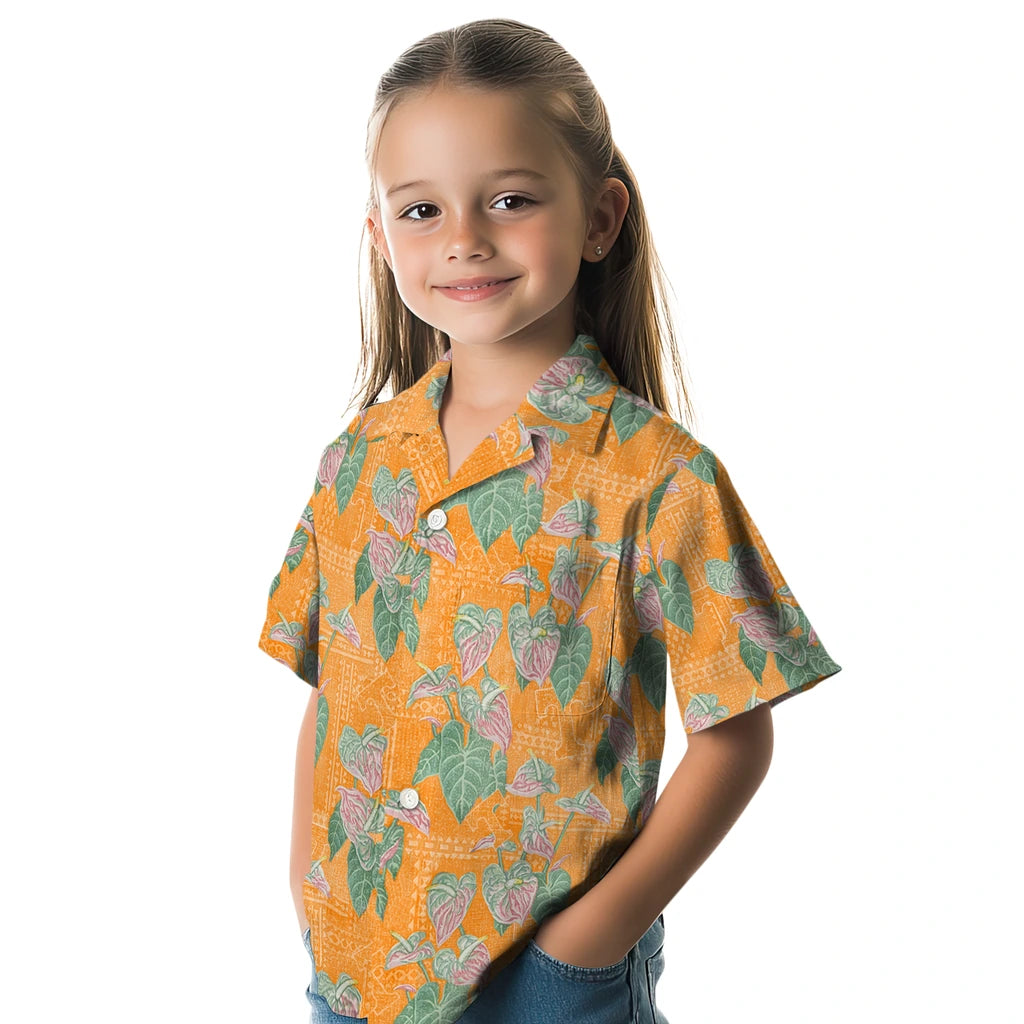 Tennessee Volunteers Hawaiian Shirt - Anthurium Overlay | Hula Hawaiian Shirts
