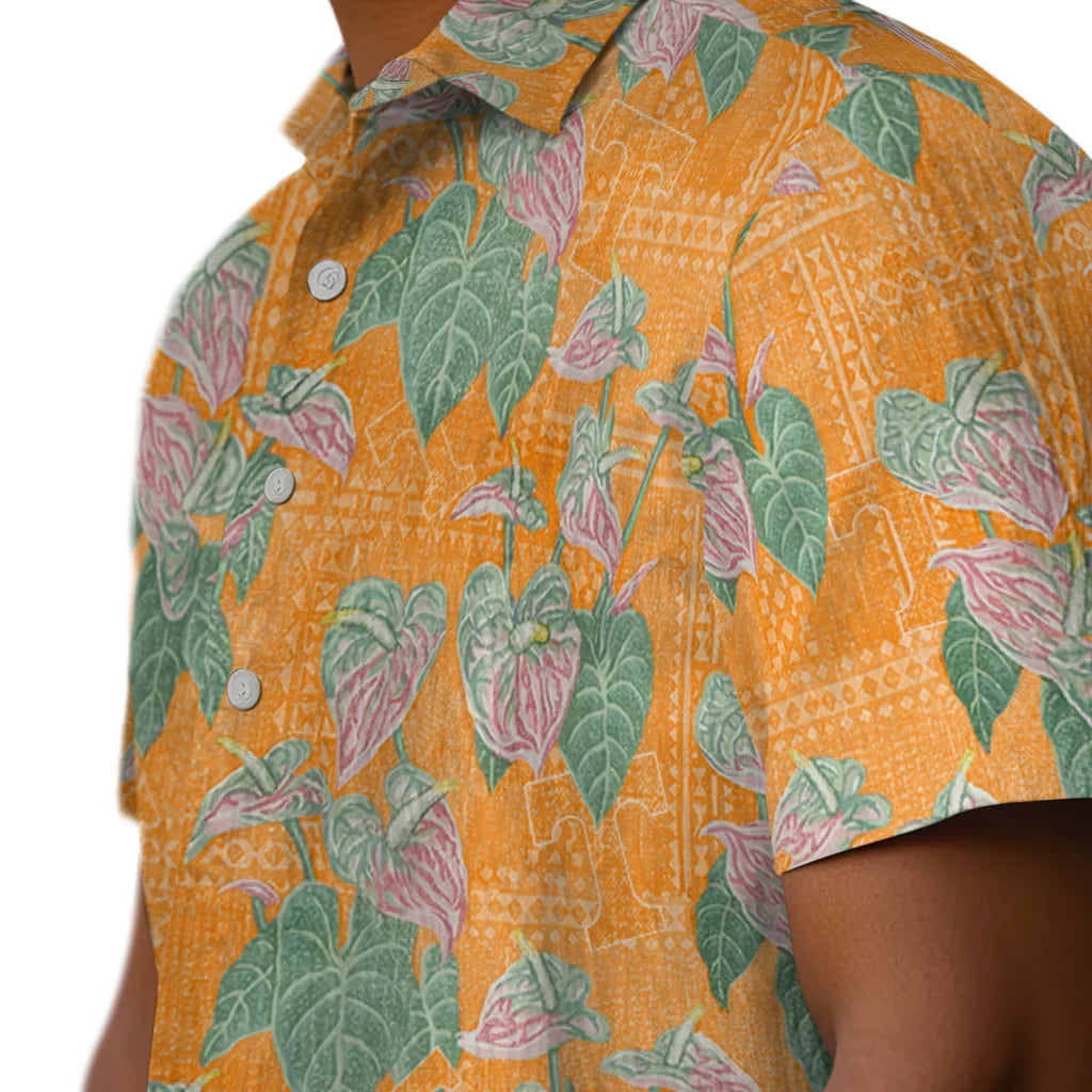 Tennessee Volunteers Hawaiian Shirt - Anthurium Overlay | Hula Hawaiian Shirts