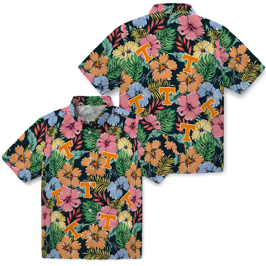 Tennessee Volunteers Hawaiian Shirt - Brilliant Hibiscus Garden | Hula Hawaiian Shirts