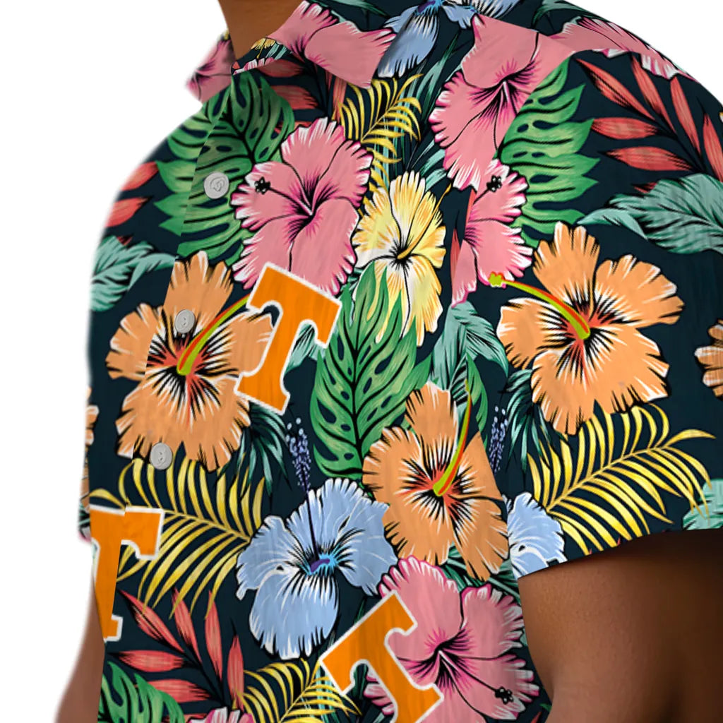 Tennessee Volunteers Hawaiian Shirt - Brilliant Hibiscus Garden | Hula Hawaiian Shirts