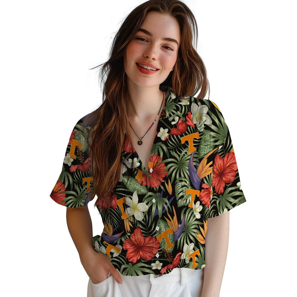 Tennessee Volunteers Hawaiian Shirt - Hawaii Floral Hibiscus | Hula Hawaiian Shirts