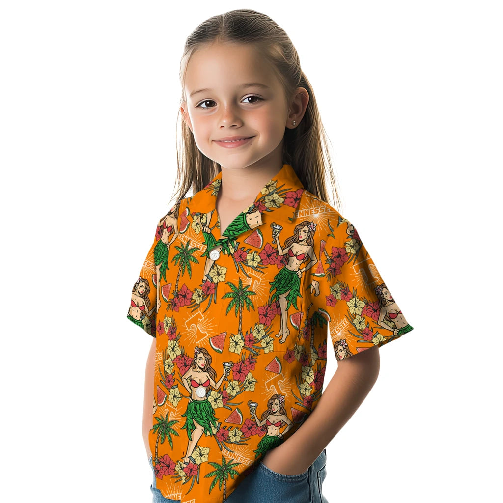 Tennessee Volunteers Hawaiian Shirt - Hawaiian Girls Design | Hula Hawaiian Shirts