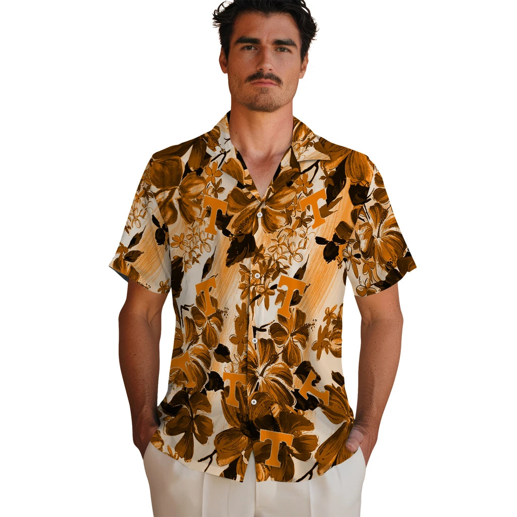 Tennessee Volunteers Hawaiian Shirt - Hibiscus Arrangement | Hula Hawaiian Shirts